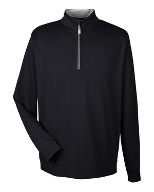Devon & Jones Men's DRYTEC20™ Performance Quarter-Zip - Black/ Grey Heather/ Graphite