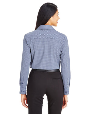 Devon & Jones CrownLux Performance® Ladies' Tonal Mini Check Woven Shirt - Back