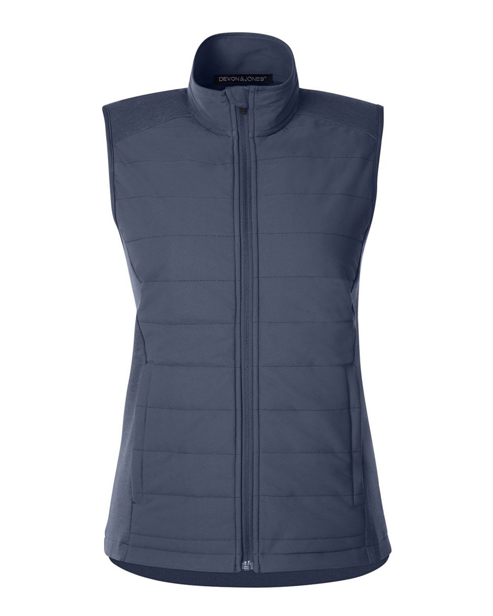 Devon & Jones New Classics® Ladies' Charleston Hybrid Vest - Navy Melange/ Navy