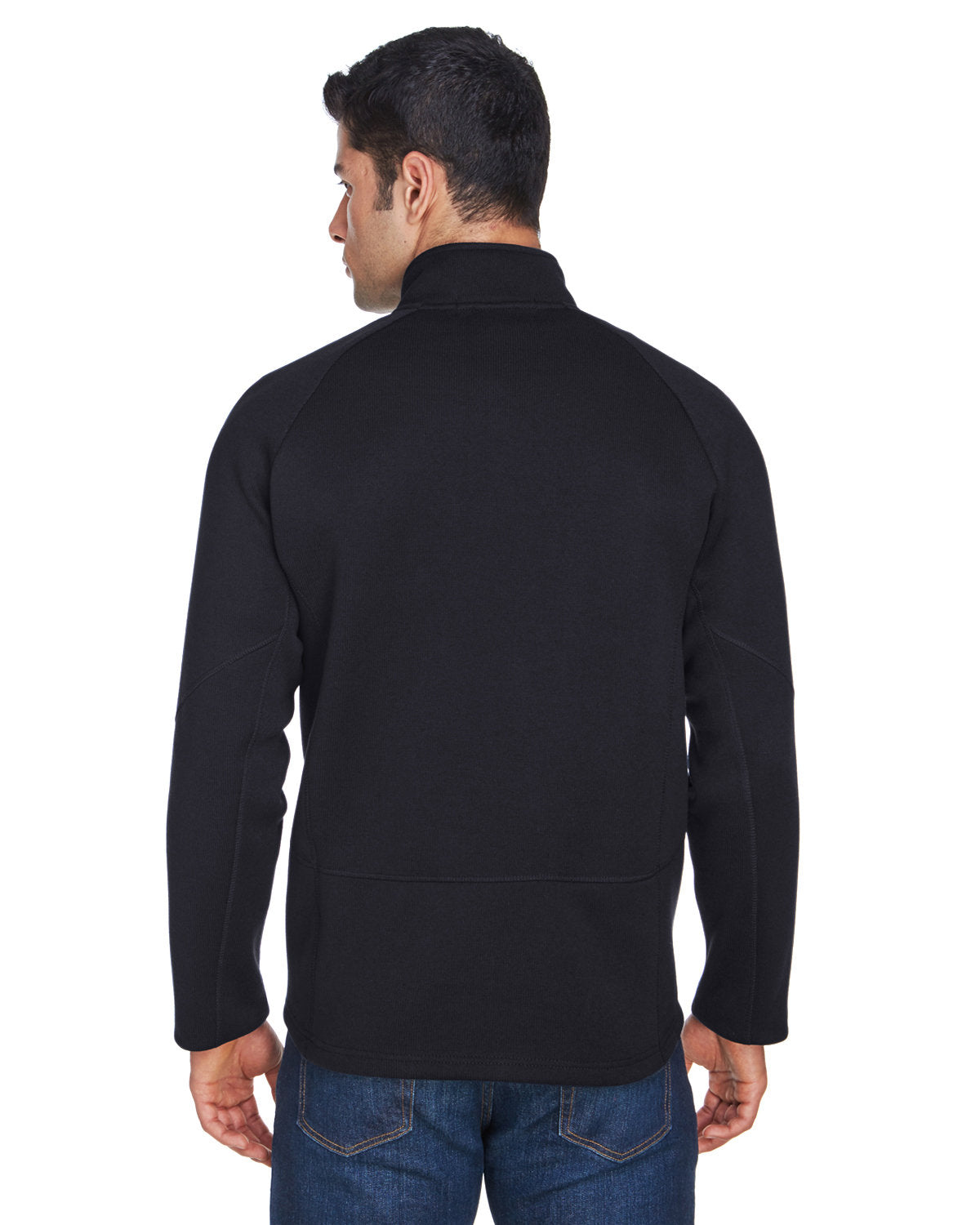 Devon & Jones Adult Bristol Sweater Fleece Quarter-Zip - Back