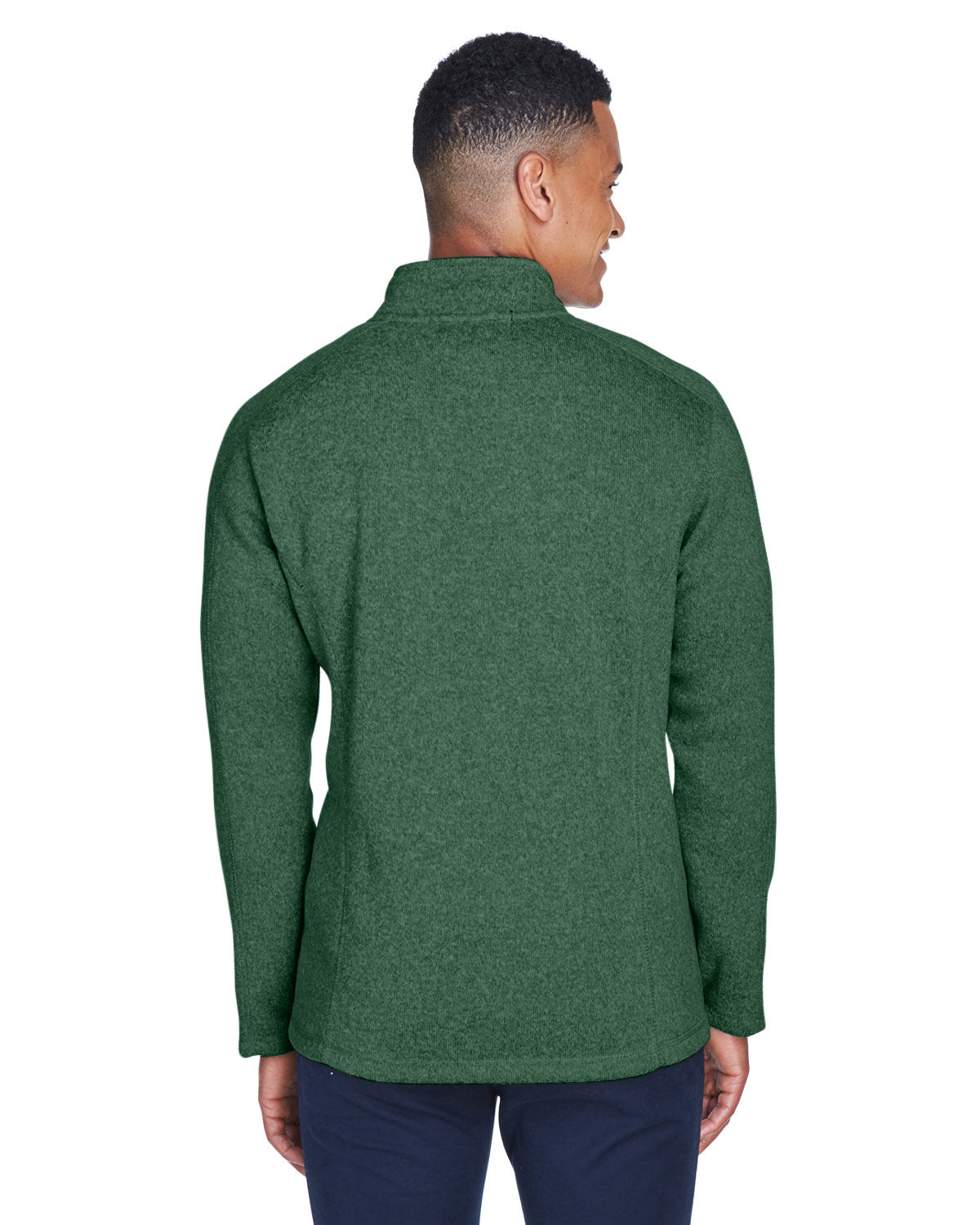 Devon & Jones Men's Bristol Full-Zip Sweater Fleece Jacket - Back