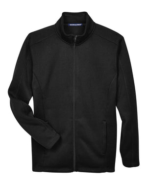 Devon & Jones Men's Bristol Full-Zip Sweater Fleece Jacket - Black