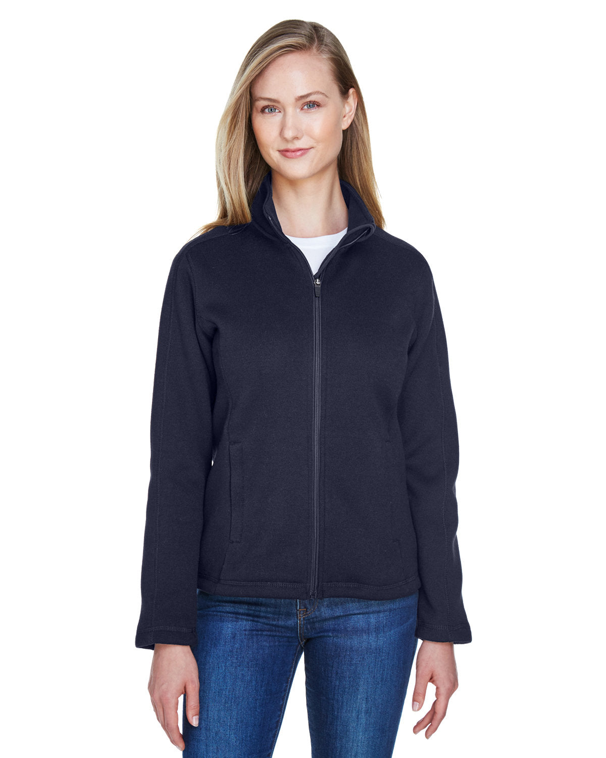 Devon & Jones Ladies' Bristol Full-Zip Sweater Fleece Jacket - Front