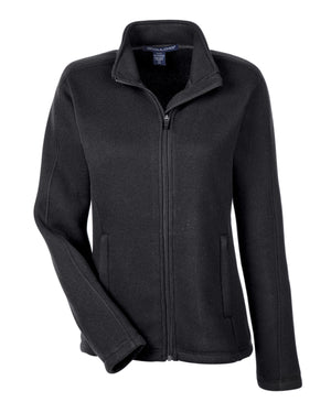 Devon & Jones Ladies' Bristol Full-Zip Sweater Fleece Jacket - Black