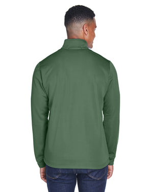 Devon & Jones Men's Newbury Colorblock Mélange Fleece Full-Zip - Back
