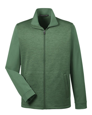 Devon & Jones Men's Newbury Colorblock Mélange Fleece Full-Zip - Forst Ht