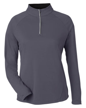 Ladies' Origin Performance Pique Quarter-Zip - Carbon/Black