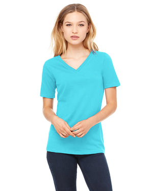 Ladies' Relaxed Jersey V-Neck T-Shirt - Turquoise