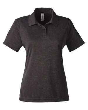 Ladies' Zone Sonic Heather Performance Polo - Black Heather