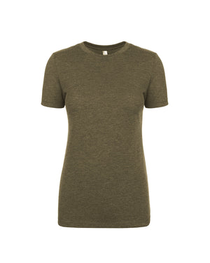 Ladies' Triblend Crew - Military Green