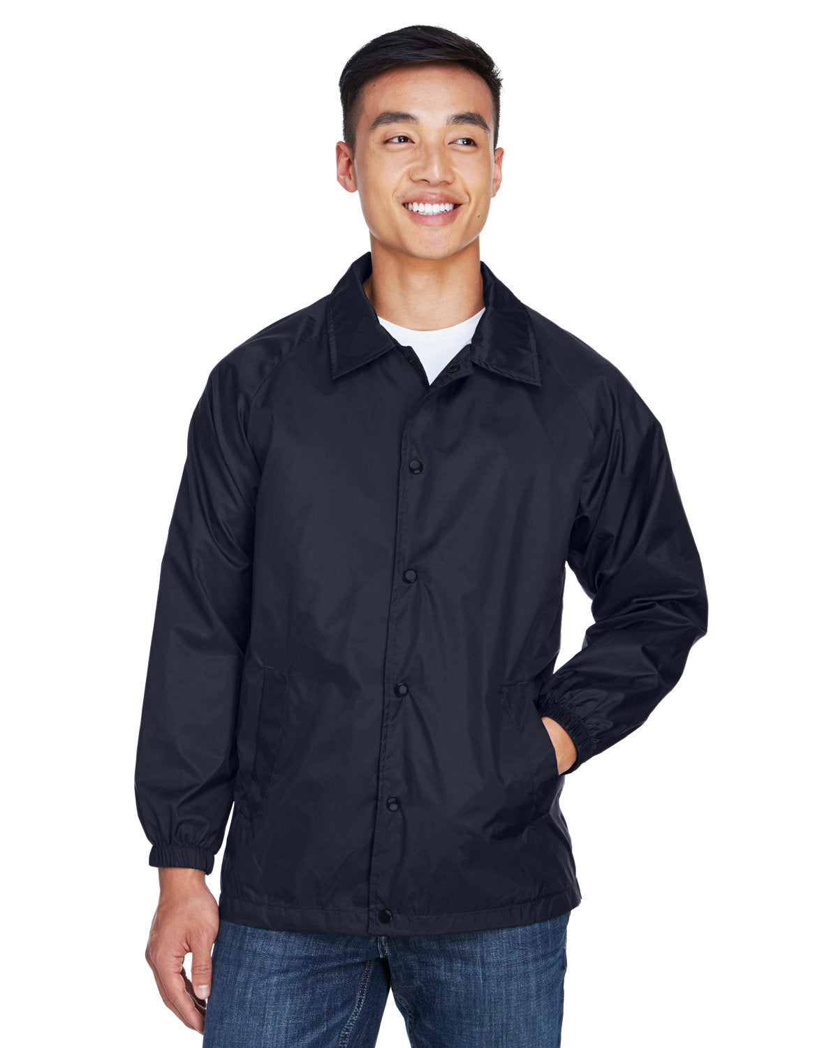 Adult Nylon Staff Jacket - Navy