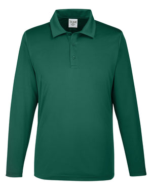 Men's Zone Performance Long Sleeve Polo - Sport Forest