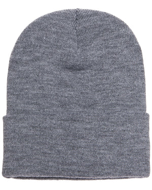 Adult Cuffed Knit Beanie - Heather Grey