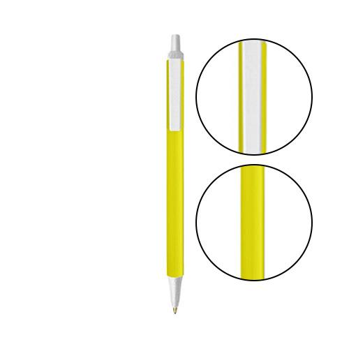 Yellow BIC® Clic Stic® Pen - Yellow With White