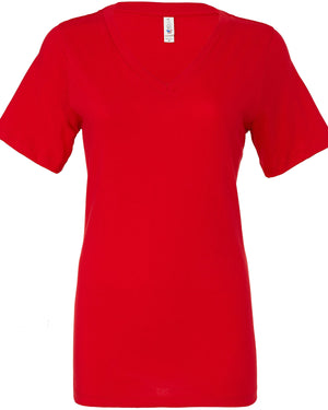 Ladies' Relaxed Jersey V-Neck T-Shirt - Red