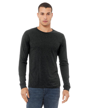 Unisex Triblend Long-Sleeve T-Shirt - Chrc Blk Triblnd