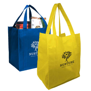 Grocery Tote: custom printed with your logo - Forest Green