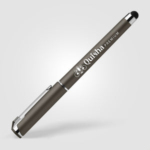 Islander Softy Metallic Gel Pen w/ Stylus - Gunmetal