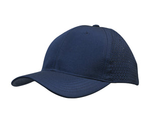 Sports Ripstop Twill With Triangle Perforations - Navy