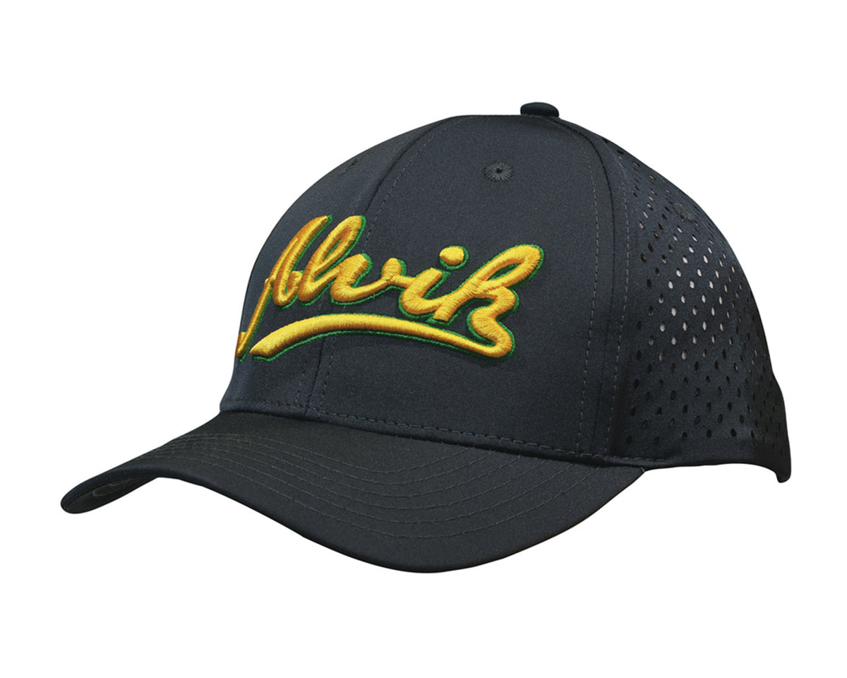 6 Panel Premium Pioneer Sports Twill With Tear Drop Perforations