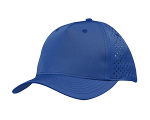 5 Panel Premium Pioneer Sports Twill With Tear Drop Perforations - Royal Blue