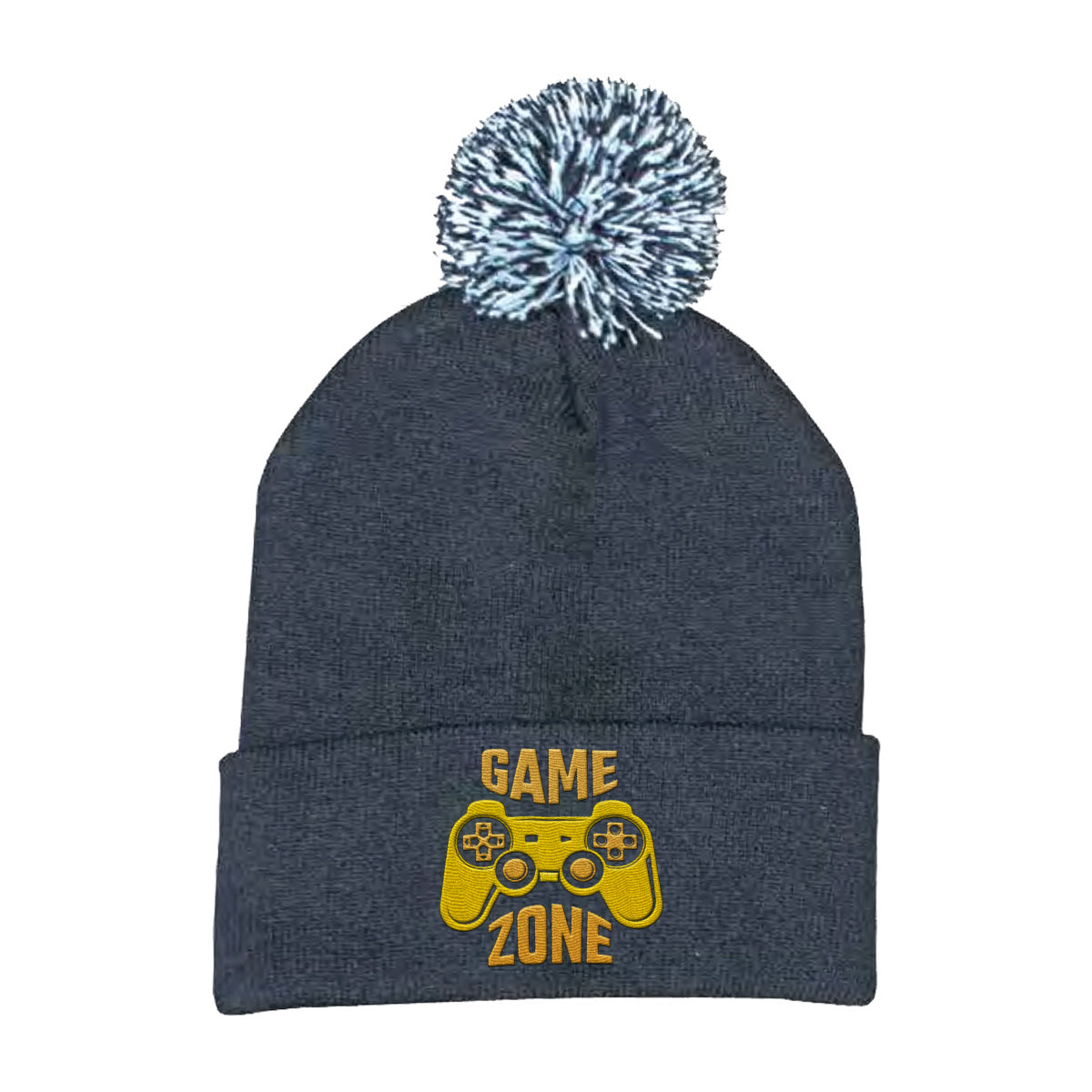 Knitted Acrylic Beanie with Pom Pom - HP4256