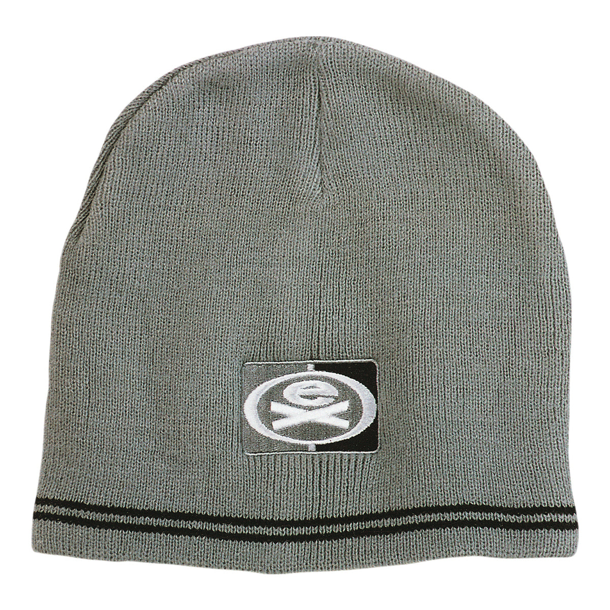 Skull Acrylic Beanie with - Stripes