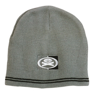 Skull Acrylic Beanie with - Stripes