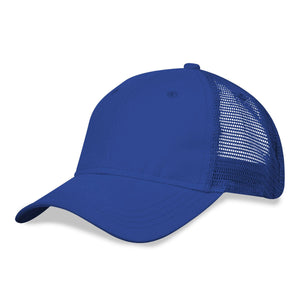 6 Panel Light Brushed Trucker Cap - Royal