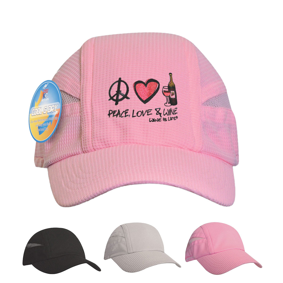Super light weight performance running cap w/ elastic & toggle / solid
