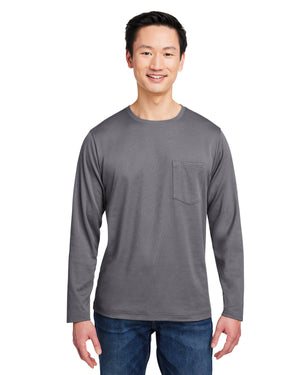 Harriton Unisex Charge Snag and Soil Protect Long-Sleeve T-Shirt - Front