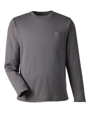 Harriton Unisex Charge Snag and Soil Protect Long-Sleeve T-Shirt - Dark Charcoal