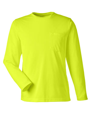 Harriton Unisex Charge Snag and Soil Protect Long-Sleeve T-Shirt - Safety Yellow