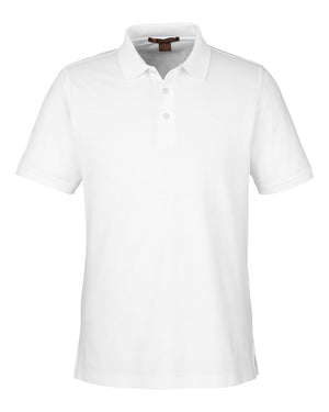 Harriton Men's Valiant Cotton Snag Protect Polo - White