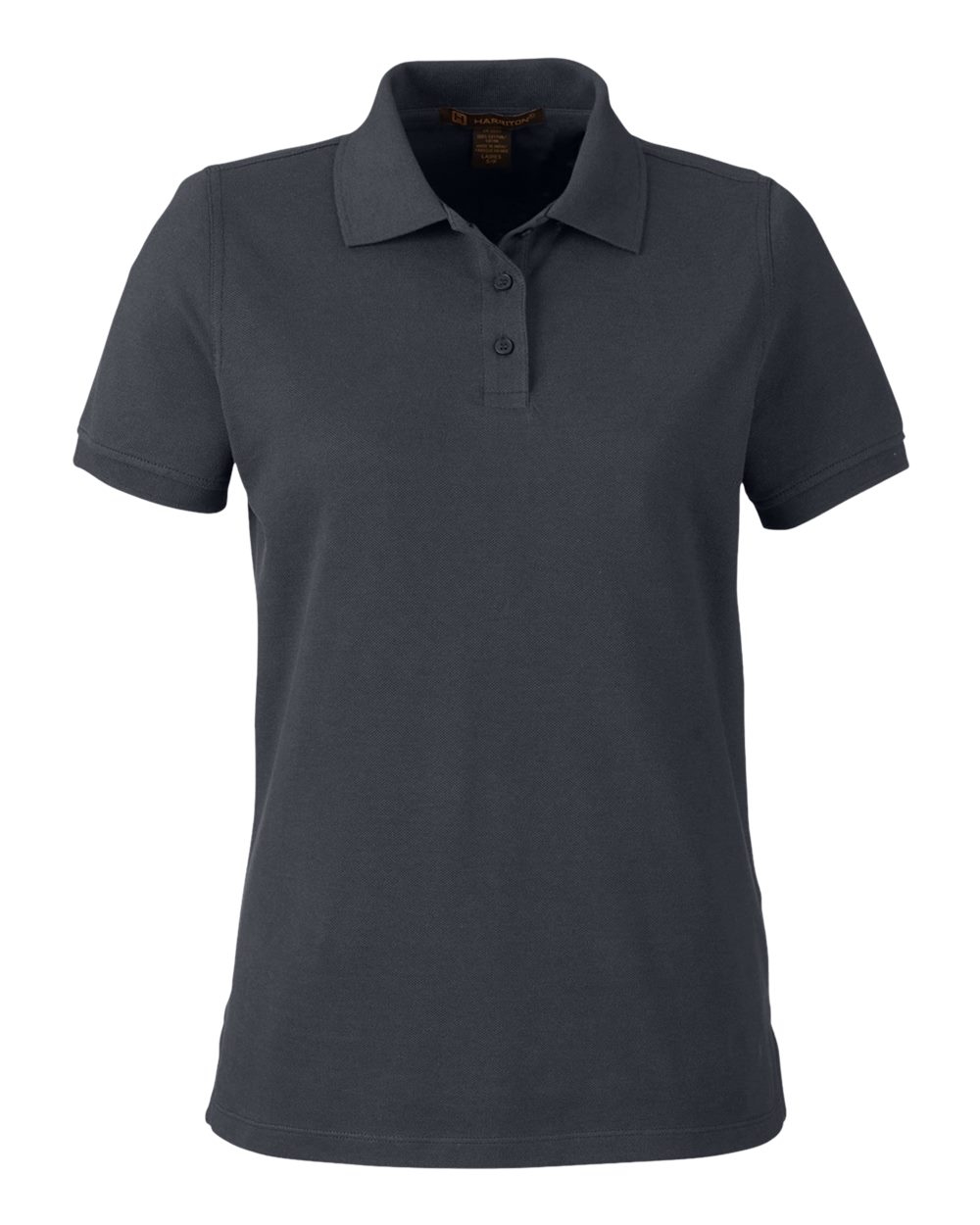 Harriton Ladies' Valiant Cotton Snag Protect Polo - Dark Charcoal