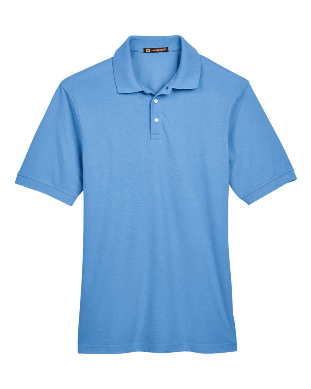 Harriton Men's 5.6 oz. Easy Blend Polo - Light College Blue