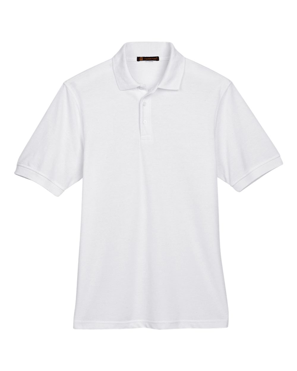 Harriton Men's 5.6 oz. Easy Blend Polo - White