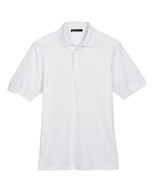 Harriton Men's 5.6 oz. Easy Blend Polo - White