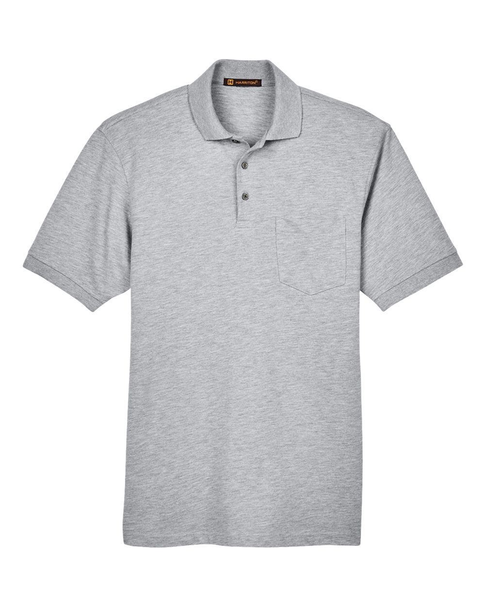 Harriton Men's Easy Blend™ Polo with Pocket - Grey Heather