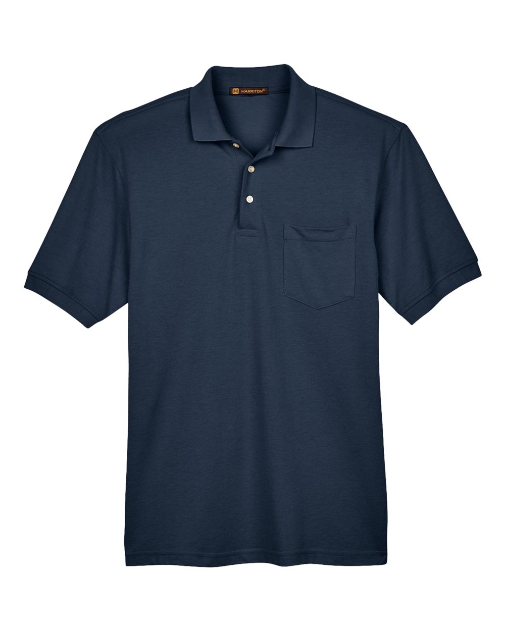 Harriton Men's Easy Blend™ Polo with Pocket - Navy