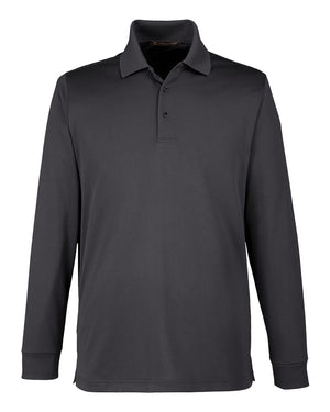 Harriton Men's Advantage Snag Protection Plus IL Long Sleeve Polo - Dark Charcoal