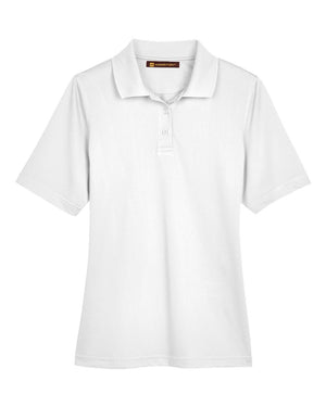Harriton Ladies' Advantage Snag Protection Plus Polo - White