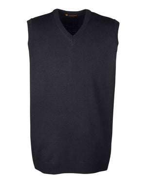 Harriton Men's Pilbloc™ V-Neck Sweater Vest - Black