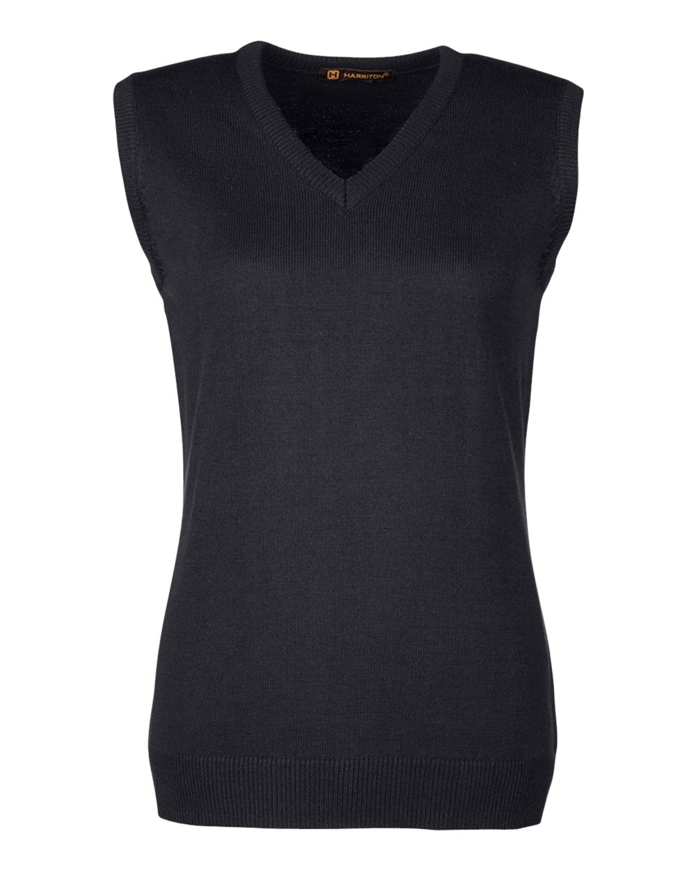 Harriton Ladies' Pilbloc™ V-Neck Sweater Vest - Black