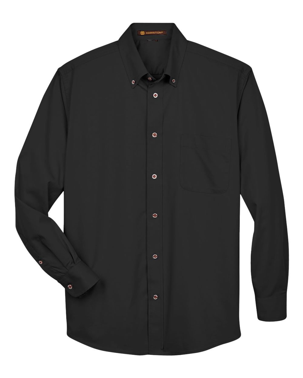 Harriton Men's Easy Blend™ Twill Shirt - Black