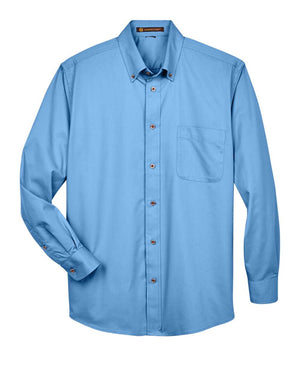 Harriton Men's Easy Blend™ Twill Shirt - Light College Blue
