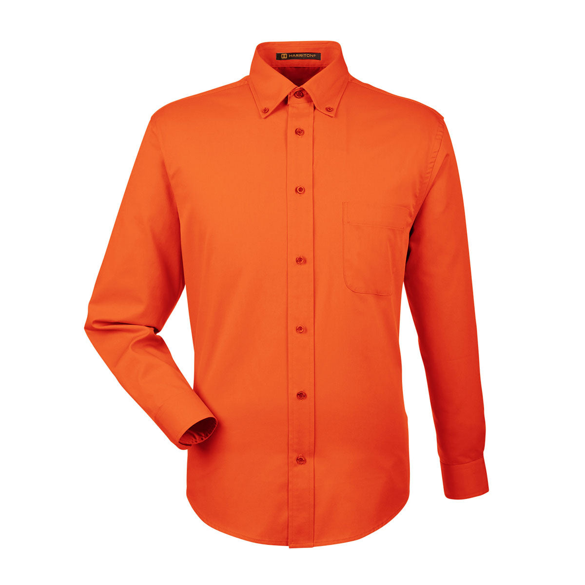 Men's Easy Blend™ Long-Sleeve Twill Shirt with Stain-Release - Team Orange