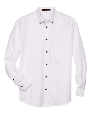 Harriton Men's Easy Blend™ Twill Shirt - White
