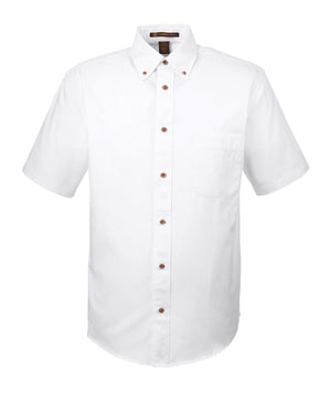 Harriton Men's Easy Blend™ Short-Sleeve Twill Shirt with Stain-Release - Release