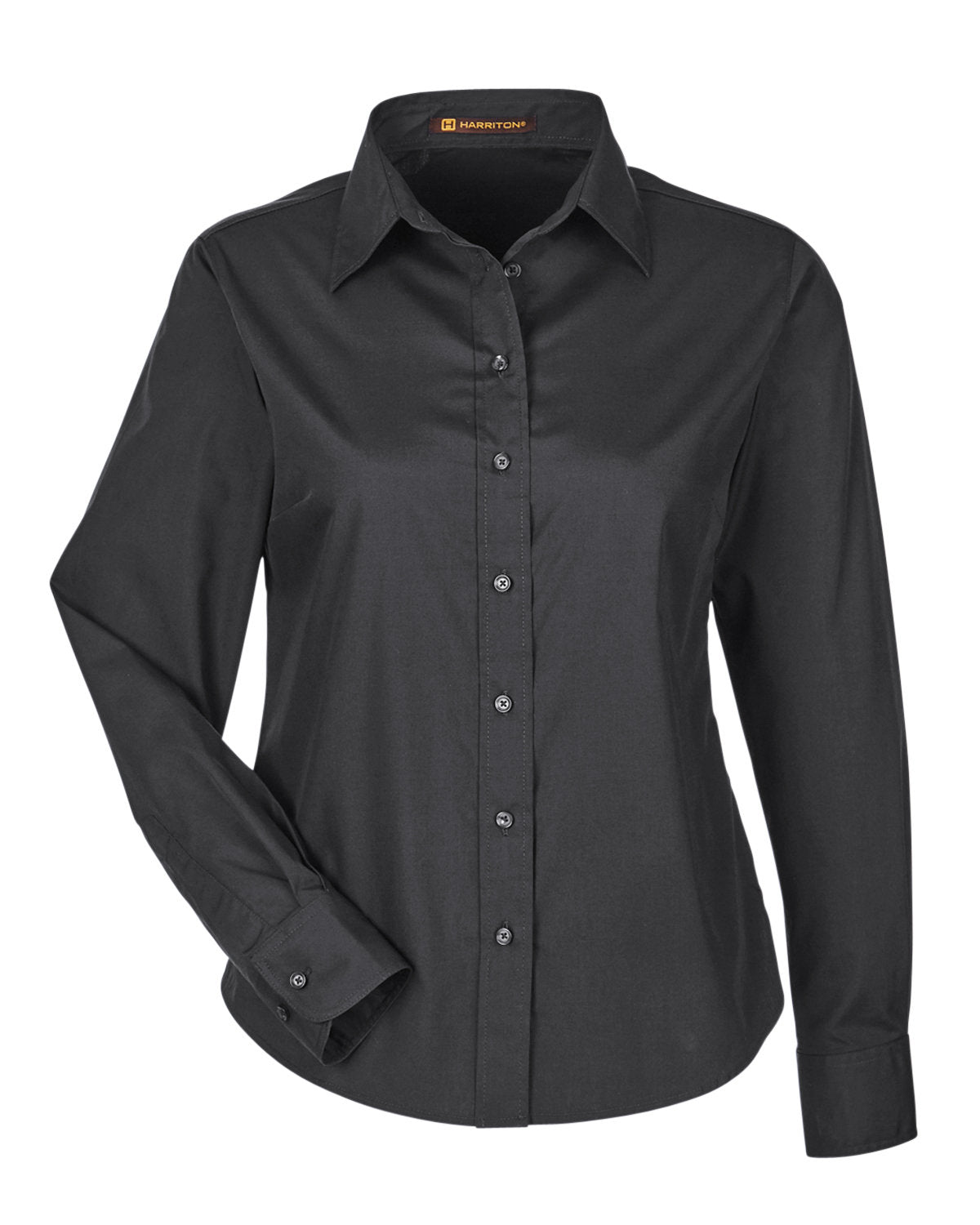 Harriton Ladies' Essential Poplin - Black